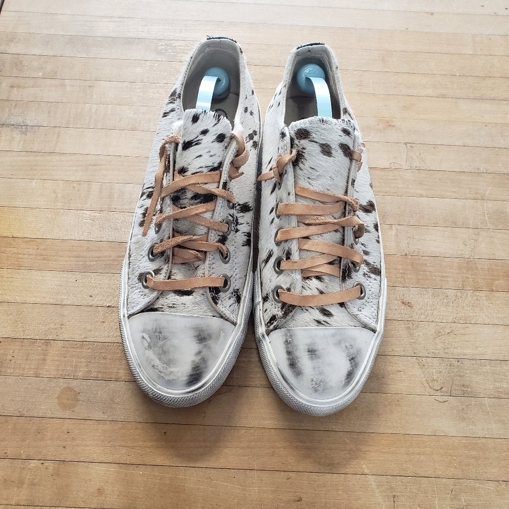 Naughty Monkey Cream and Brown Sneakers Size 8 - Picture 3 of 9